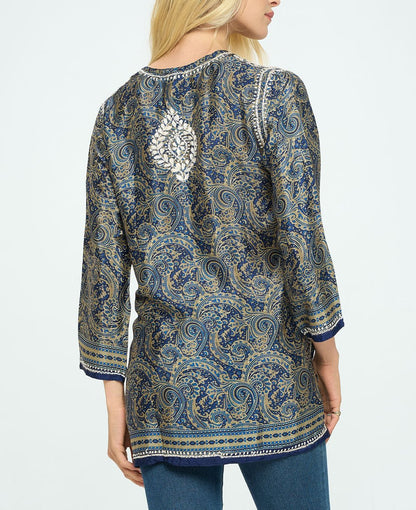Artisan Made Embroidered Midnight Desert Tunic