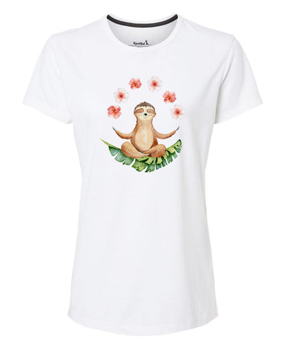 Slothful Serenity Tee: The Mindfully Chill Women's Recycled T-Shirt